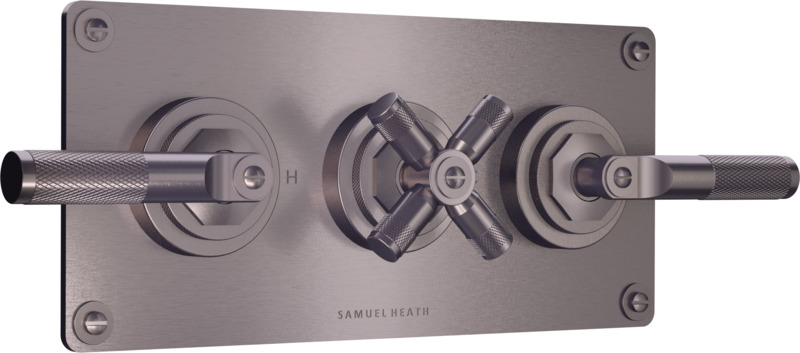 Trim set for V135-IS thermostatic valve - 2 separate flow controls