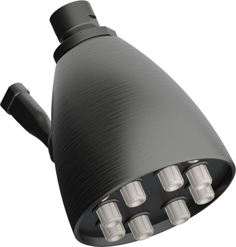 Adjustable easy clean shower head - 8 JET - Samuel Heath US