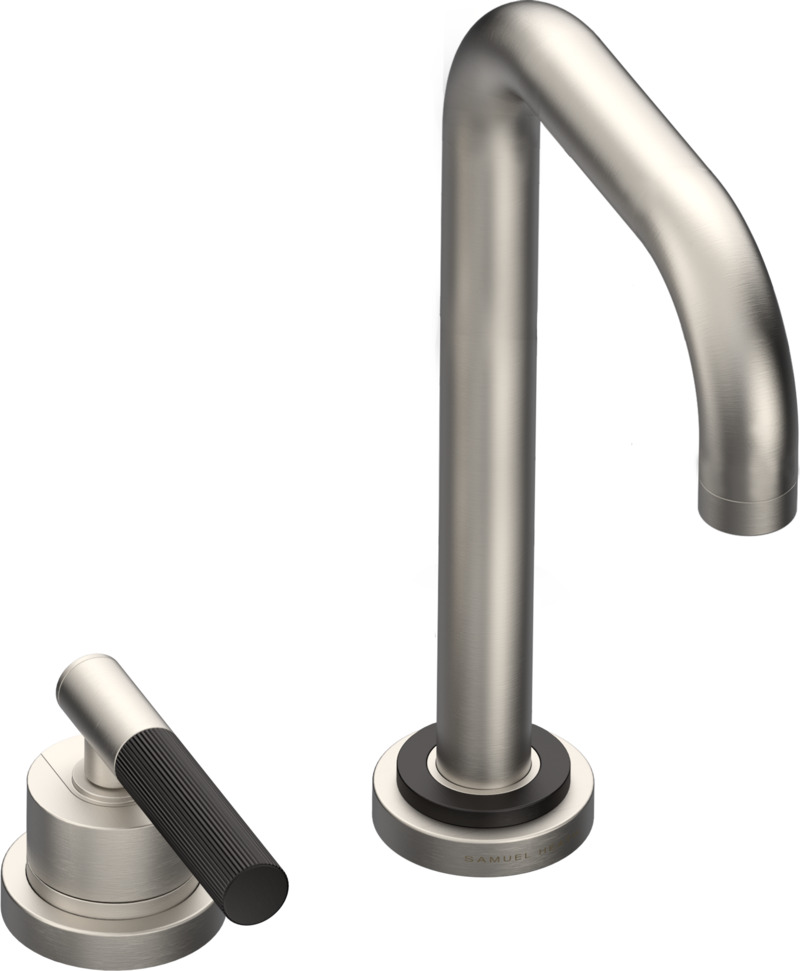 samuel サムエル 2点セット 2 Hole basin mixer without pop-up waste, slim spout. 259mm spout