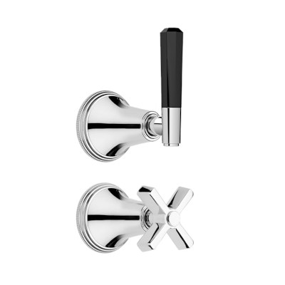 Metal Cross Black Crystal Radiant Levers